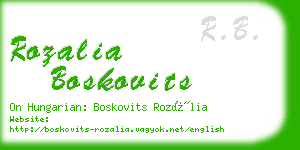 rozalia boskovits business card